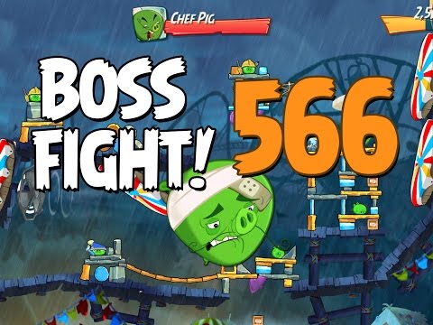 Angry Birds 2 Boss Fight 76! Chef Pig Level 566 Walkthrough - iOS, Android