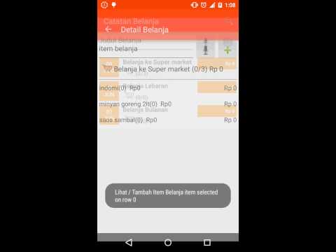 Catatan Belanja Video