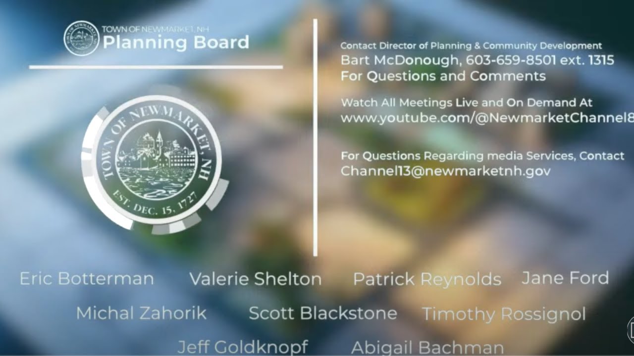 Newmarket Planning Board Meeting - 12 August 2025