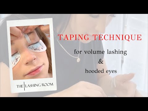 Taping Technique for Russian Volume & Hooded Eyes┃The Lashing Room