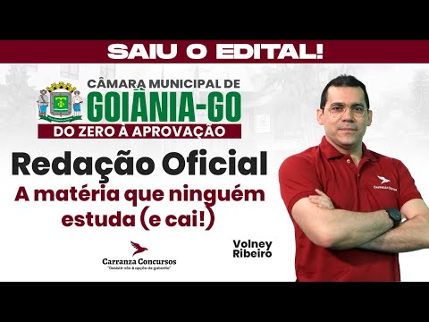 Concurso Câmara Municipal de Goiânia-GO — Redação Oficial | Língua Portuguesa Teoria Completa