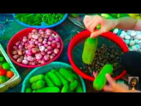 Natural Living In Cambodian Market, Cambodian Village Food In Phnom Penh City