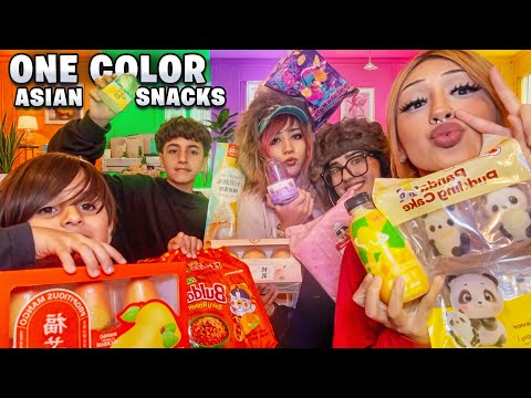 EATING ONLY ONE COLOR ASIAN FOODS FOR 24 HOURS