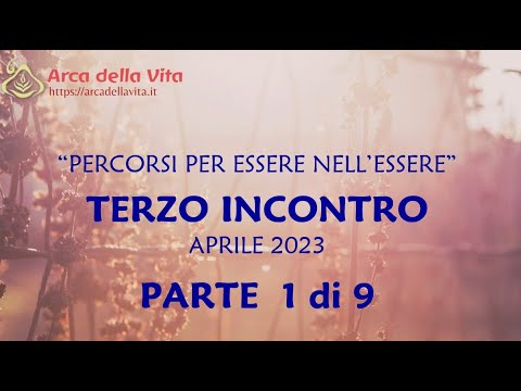 Percorsi per Essere nell'Essere - TERZO incontro - parte 1 di 9, 14-16 aprile 2023