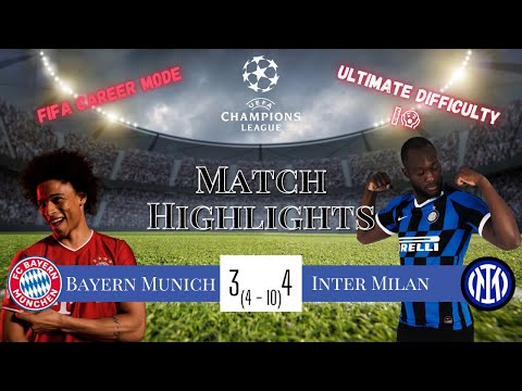 FIFA 22 Career Mode Ultimate Difficulty Game play - Bayern Munich vs Inter Milan - Match Highlights
