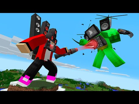 JJ SPEAKER MAN vs Mikey TV MAN TITAN in Minecraft! - Part 2 - Maizen