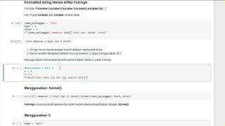 Download Lagu Tutorial Python untuk Data Analysis dan Data Science - Part 7 || Formatted String (f-string) Thumbnail