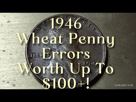 1946 Wheat Penny Errors Worth Up To $100+! Check Your Coins!#CoinError #RareFind #WheatCent #Money