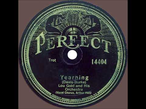 Lou Gold Orchestra "Yearning" 1925 Roaring Twenties Dance Band 78 RPM
