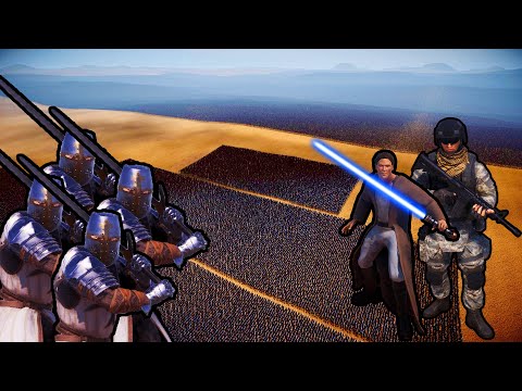 20 MILLION HEAVY KNIGHTS vs 200,000 JEDI KNIGHTS + 100,000 MODERN SOLDIERS | UEBS 2