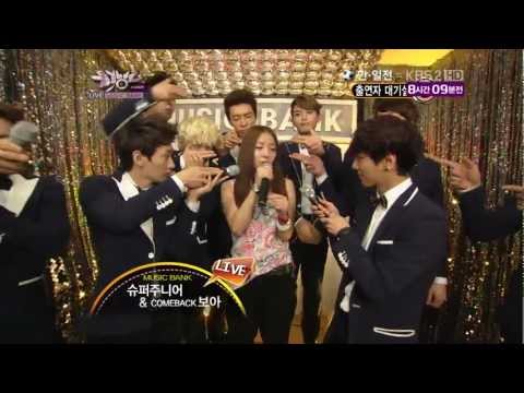 120810 KBS2 Music Bank BoA & Super Junior -Waiting Room