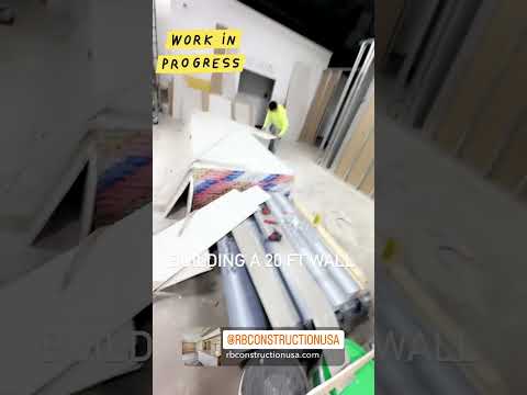 Building 20 ft wall with metal framing for a church ⛪️