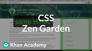 CSS Zen Garden | Intro to HTML/CSS: Making webpages | Computer Programming | Khan Academy