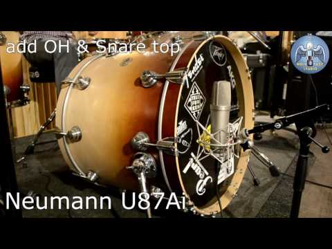 9 Kick Mic Shootout - Telefunken U47, C12; Neumann U87; Audio-Technica AE2500