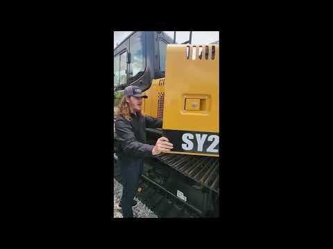 Part of a video titled Why the SANY SY215 Is the Most Versatile Excavator on the Market