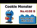 How To Build Cookie Monster Blocks LOZ Sesame Street No 4108 B Instructions Specifications