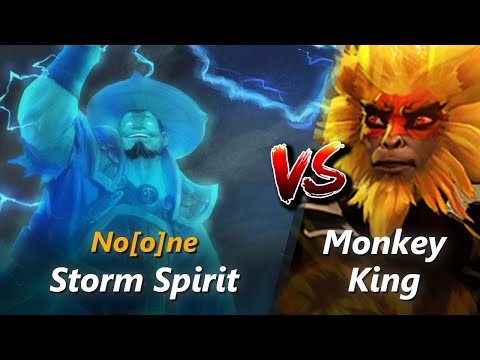 How to Storm Spirit mid vs Monkey King (feat. No[o]ne) | First 10 minutes