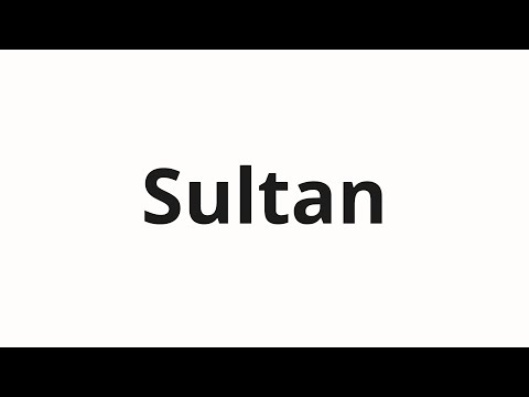 How to pronounce Sultan