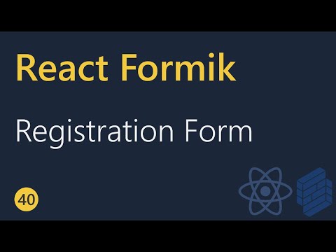 React Formik Tutorial 40 Registration Form