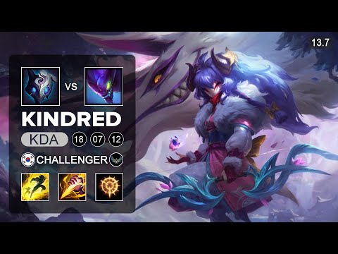 T1 Oner Kindred vs Kha'Zix Jungle - KR Challegner - Patch 13.7 Season 13