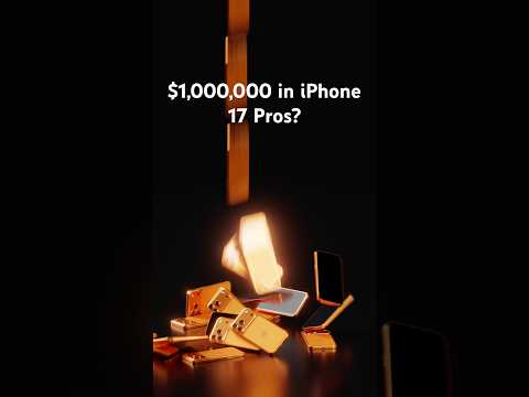 Blender Sim: Dropping $1M in iPhone 17 Pros #Shorts #iPhone17Pro #CGI #Satisfying #Physics