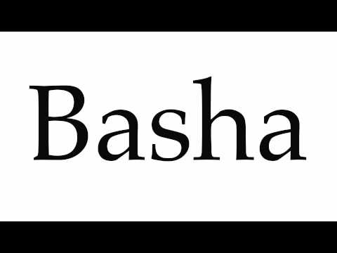 How to Pronounce Basha