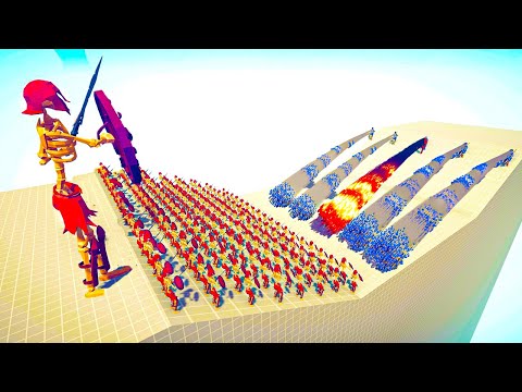 100x SKELETON WARRIOR + GIANT vs 5x EVERY GOD -🏹 Totally Accurate Battle Simulator TABS