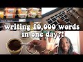 i attempt to write 10,000 words in one day! // writing vlog