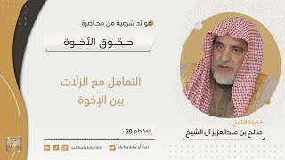 التعامل مع الزلات بين الإخوة | فضيلة الشيخ صالح آل الشيخ image