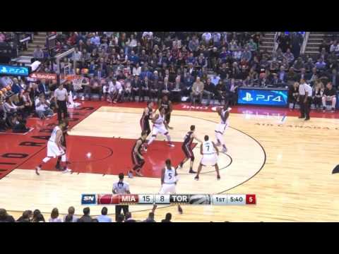 Hassan Whiteside grabs Pascal Siakam's shot out of the air - Miami Heat vs Toronto Raptors