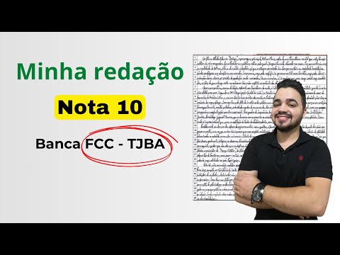 Análise da MINHA Redação Nota 10 no TJBA (Banca FCC) | Redação Pontual