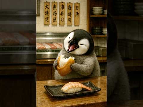 Amazing Adventure : Penguin chick eats Inari Sushi, Kling AI, Luma AI, Runway, DALL·E
