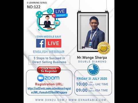 5 Steps to Succeed in Direct Selling Business  English Webinar By Mr Wonge Sherpa DD