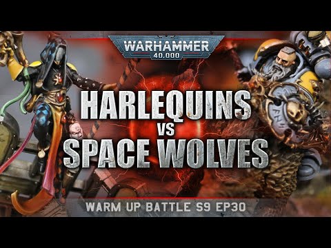 Space Wolves vs Harlequins Warhammer 40k Battle Report 9th Edition 2000pts S9EP30 PACK HUNTERS!
