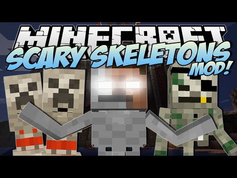 Minecraft | SCARY SKELETONS MOD! (Meet SKELEBRINE!!) | Mod Showcase