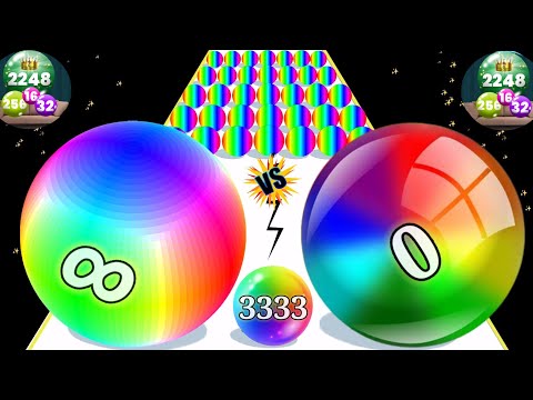 🧶 Satisfying Mobile Game/ Ball run infinity vs bubble run 2048 - 2048 Ball Gameplay new Level #8
