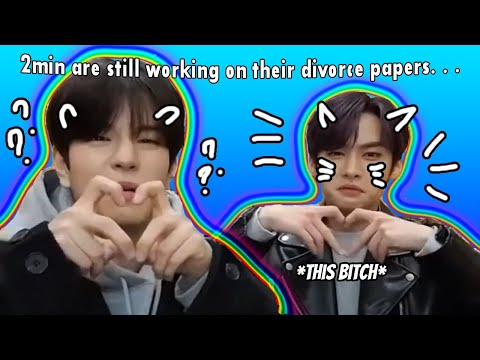 2MIN moments because they keep pushing back their divorce date [Stray Kids / Lee Know And Seungmin]
