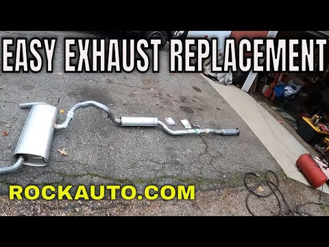 Installing a new exhaust system on a Ford Escape