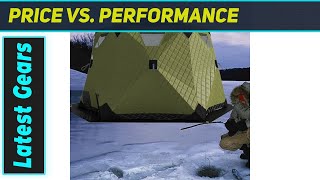 `Ultimate Ice Fishing Shelter: Warmth, Space, and Easy Setup for 6-8!