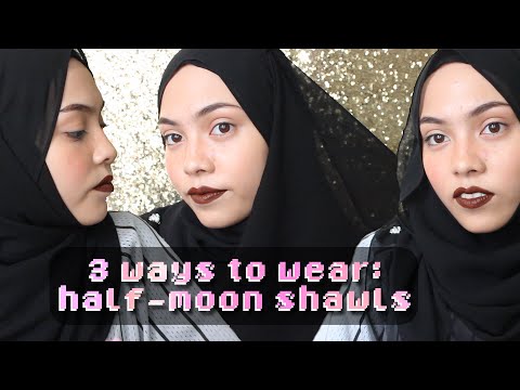 3 Easy Ways: Half-Moon Shawls tutorial | lissapissa