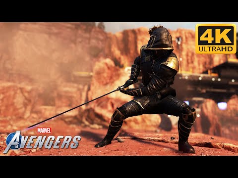 Ronin Hawkeye Outfit Combats Gameplay (4K) | MARVEL'S AVENGERS