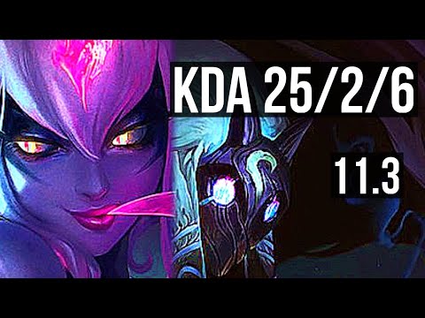 EVELYNN vs KINDRED (JUNGLE) | 75% winrate, 25/2/6, 9 solo kills, Legendary | BR Master | v11.3