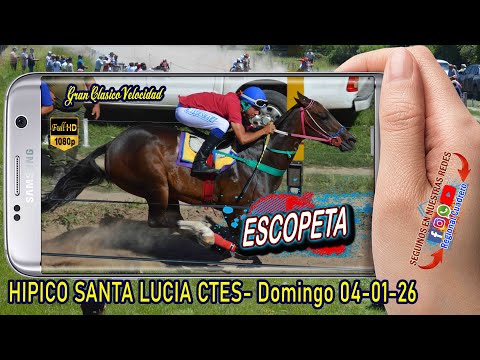 ESCOPETA-Clasico Velocidad- Hipico Santa Lucia Ctes- Domingo 04-01-26