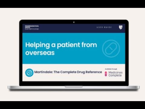 Martindale: The Complete Drug Reference - Patient scenario