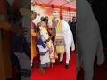 PM Modi takes blessings from Purnamasi Jani Ji | Odisha | #shorts