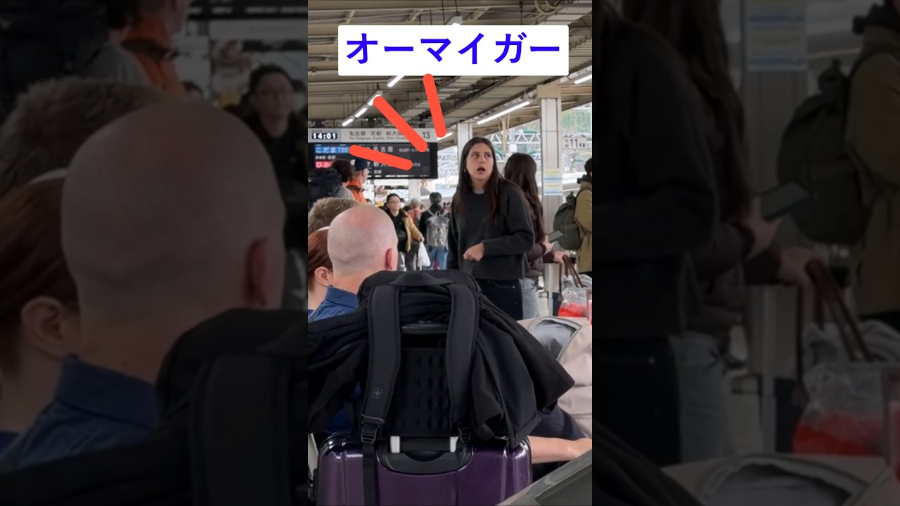 [なによコレ!!!]初めて見た新幹線に外国人は最高の思い出となりました！#新幹線#外国人#日本