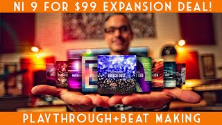 Native Instruments&#39; 9 for $99 Expansion Deal- Playthrough examples and Beat-Making!