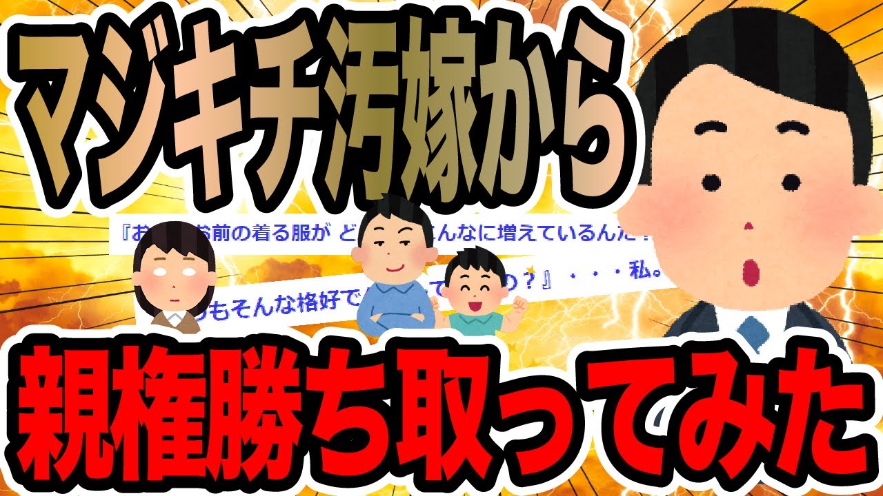 マジキチ汚嫁から親権勝ち取ってみた【2ch修羅場スレ】