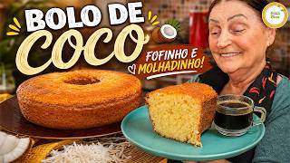 🥥 ESSE BOLO DE COCO FICA TÃO FOFINHO QUE DERRETE NA BOCA! Bolo de Coco #1391