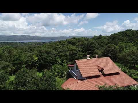 Aerial view of House and Lake Arenal.